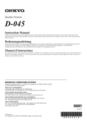Onkyo CS-545 D-045 User Manual English