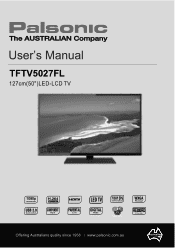 Palsonic TFTV5027FL Owners Manual