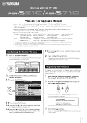Yamaha S710 Firmware upgrade - Installation for PSR-S910/S710 EN