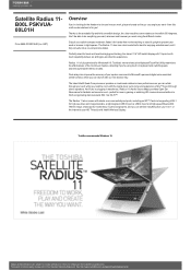 Toshiba Radius 11 PSKVUA-00L01H Detailed Specs for Satellite Radius 11 PSKVUA-00L01H AU/NZ; English