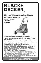 Black & Decker CM2045 Instruction Manual
