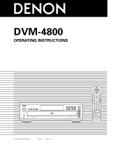 Denon DVM-4800 Owners Manual