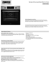 Zanussi ZOHCX3X2 Specification Sheet