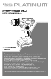 Black & Decker LDX120P-2 Instruction Manual