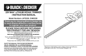 Black & Decker LHT2220B Type 1 Manual - LHT2220