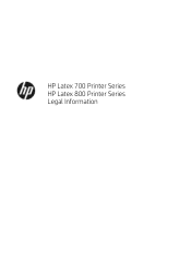 HP Latex 700 Legal Information