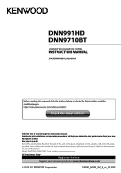 Kenwood DNN991HD Instruction Manual