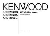 Kenwood KRC-266LG User Manual