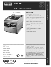 Waring WPC100 Specifications Sheet