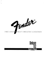 Fender Deluxe 112 Owner Manual