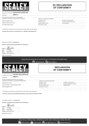 Sealey SDH90 Declaration of Conformity