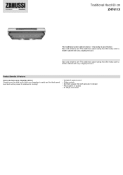 Zanussi ZHT611X Specification Sheet