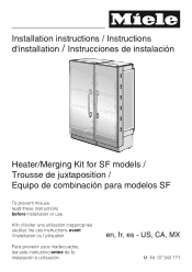 Miele K 1811 SF Side by Side Merging Kit Installation Manual