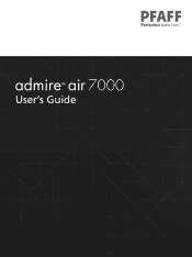Pfaff admire air 7000 Manual