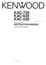 Kenwood KAC-628 User Manual