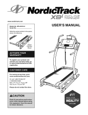 NordicTrack X9i Interac Incline Trainer Treadmill English Manual