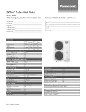 Panasonic U-52LE1U6 Submittal Sheet