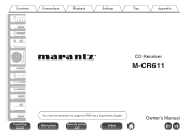 Marantz M-CR611 Owners Manual English