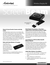 Actiontec ScreenBeam Wireless Display Kit Datasheet