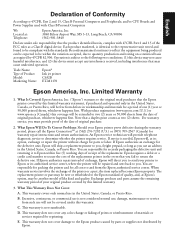 Epson ET-M1170 Notices and Warranty for U.S. and Canada.