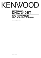Kenwood DNX7340BT User Manual 1