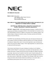 NEC E231W-BK E231W-BK : press release