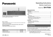 Panasonic SH-FX85 Wireless Sound System For Dvd