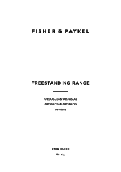 Fisher and Paykel OR36SCG4R1 User Guide