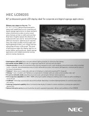 NEC LCD8205-P LCD8205 : color brochure