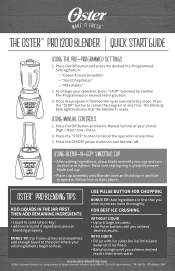 Oster Pro 1200 PLUS Blend-N-Go Smoothie Cup and Food Processor Attachment Instruction Manual - 2