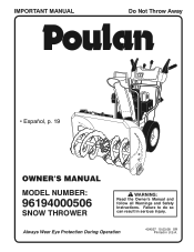 Poulan 96194000506 User Manual