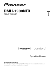 Pioneer DMH-1500NEX Owners Manual