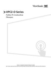 ViewSonic VPC25-W53-O1 Quick Start Guide Suomi