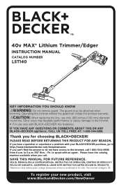 Black & Decker LST140C Instruction Manual