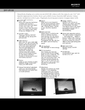 Sony DPFVR100 Marketing Specifications