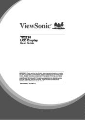 ViewSonic TD2220 TD2220 User Guide (English)