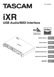 TASCAM TRACKPACK iXR Owners Manual