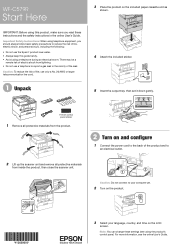 Epson WorkForce Pro WF-C579R Start Here - Installation Guide for U.S. and Canada
