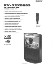 Sony KV-32XBR85 Specifications