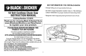 Black & Decker CCS818B Type 2 Manual - CCS818