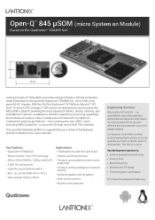 Lantronix Open-Q 845 SOM Open-Qtm 845 uSOM Product Brief