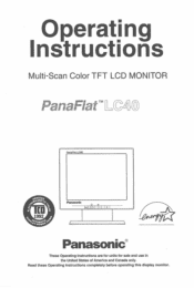 Panasonic LC40 Lcd Monitor