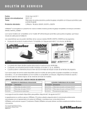 LiftMaster 8550WLB Replacement Parts for Automatic Garage Door Lock Capable Garage Door Openers - Spanish