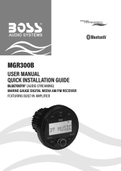 Boss Audio MGR300B User Manual
