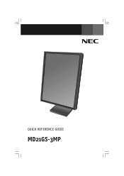 NEC MD21GS-3MP-BK-CB2 MultiSync MD21GS-3MP Quick Reference