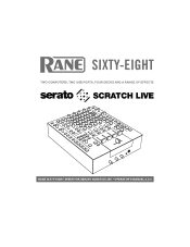 Rane Sixty-Eight Sixty-Eight Mixer Manual for Scratch Live 2.5.0