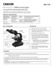 Carson MS-170 User Manual