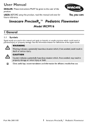Invacare IRCPF16 Owners Manual