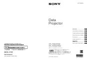 Sony VPL-FH65 Startup Guide - Quick Reference Manual
