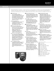 Sony NEX52LENSBDL Marketing Specifications (NEX-5K Black model)